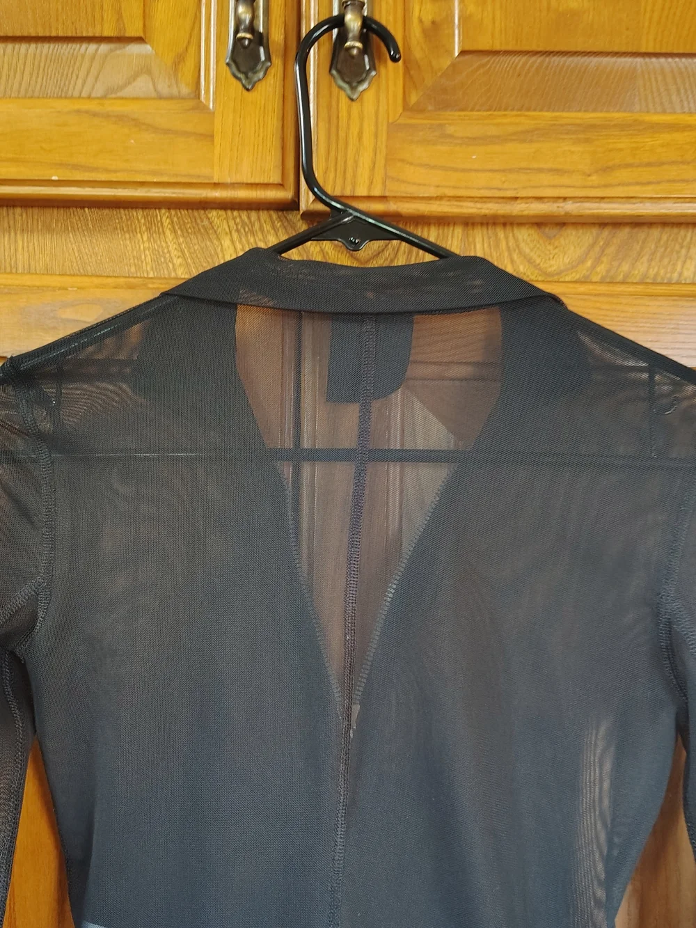 Nike Black Sz S Sportswear Icon Clash Longsleeve Sheer Bodysuit Thumbholes
